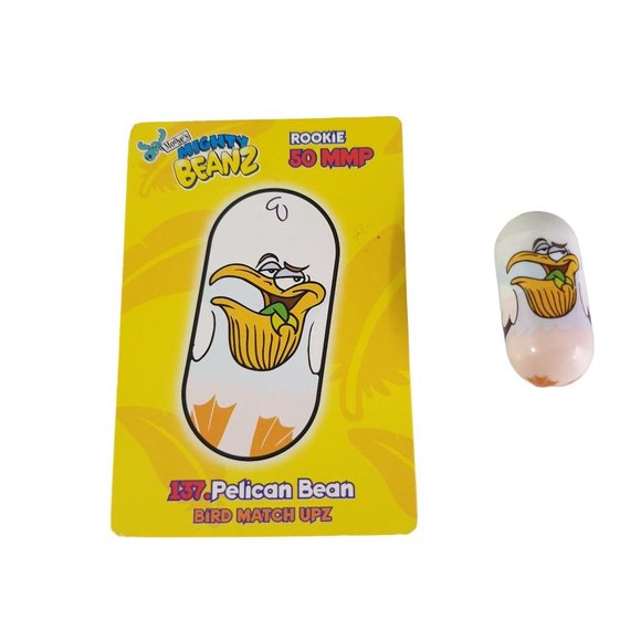 Mighty Beanz 137 Pelican Bean 2003 Series 3 Moose With Playing Card - Picture 1 of 6